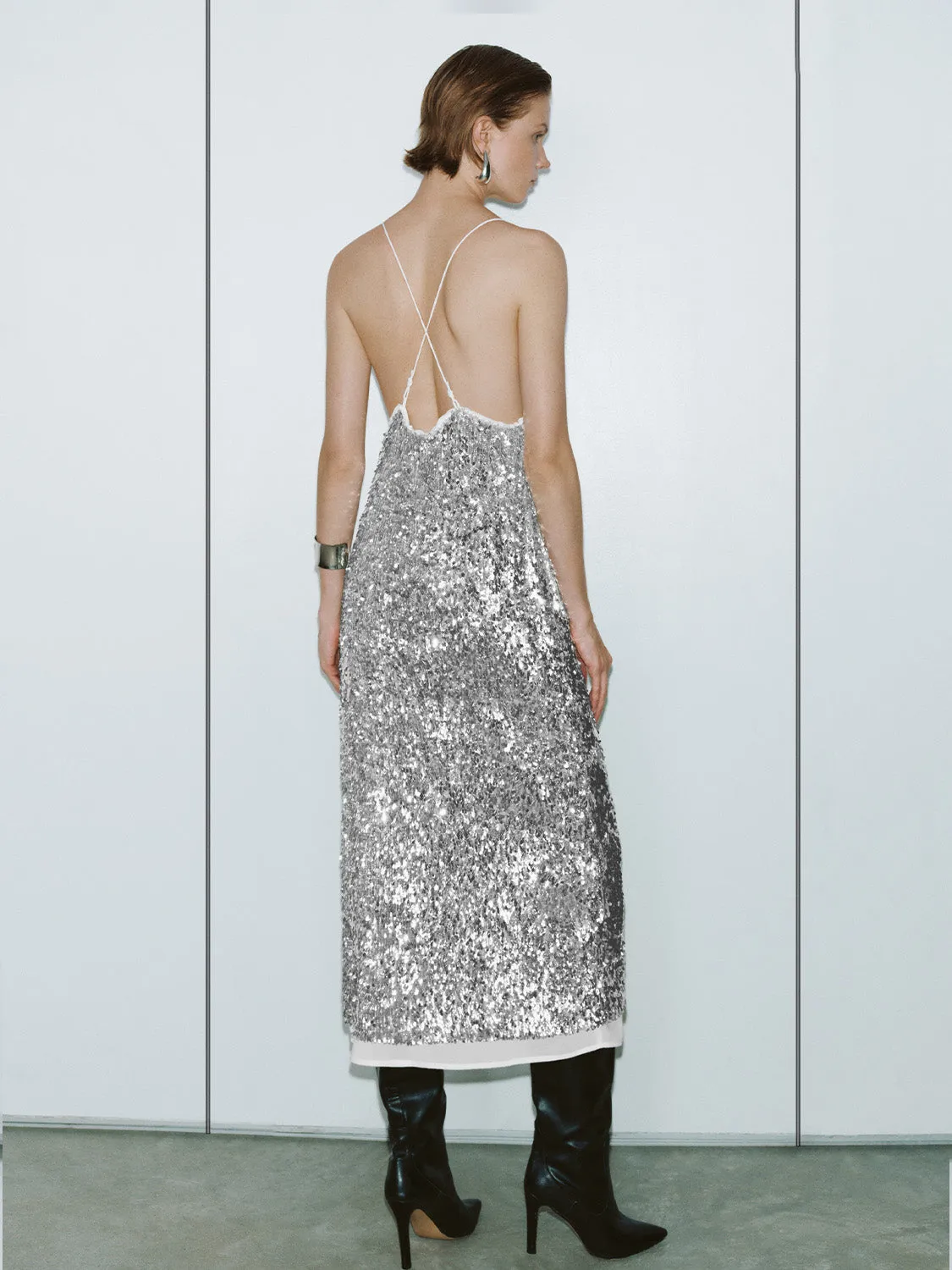 Cami Sequin A-Line Dresses