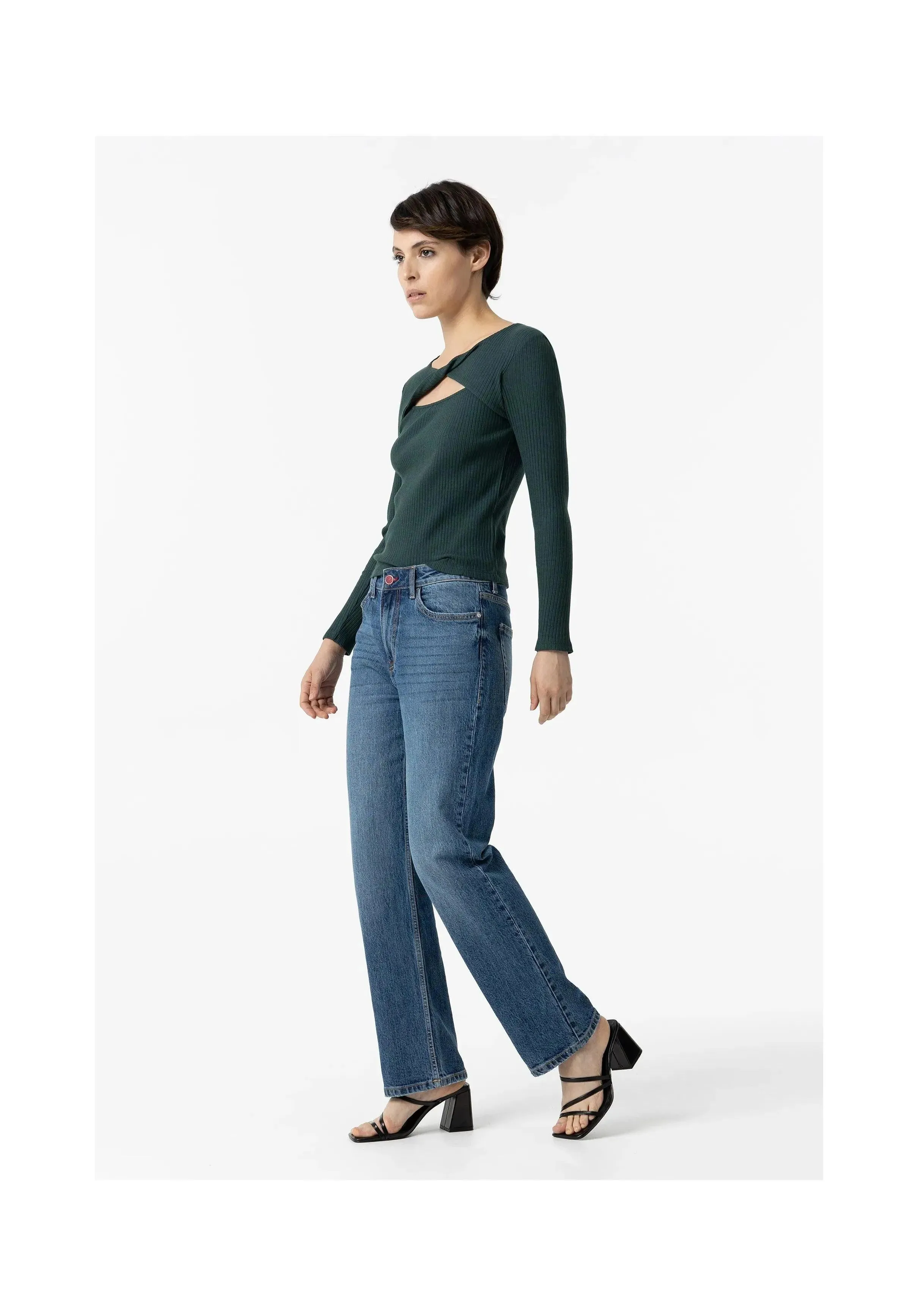 Camiseta Tiffosi Cora Canalé Cut Out Verde