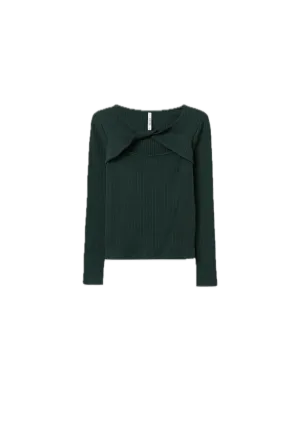 Camiseta Tiffosi Cora Canalé Cut Out Verde