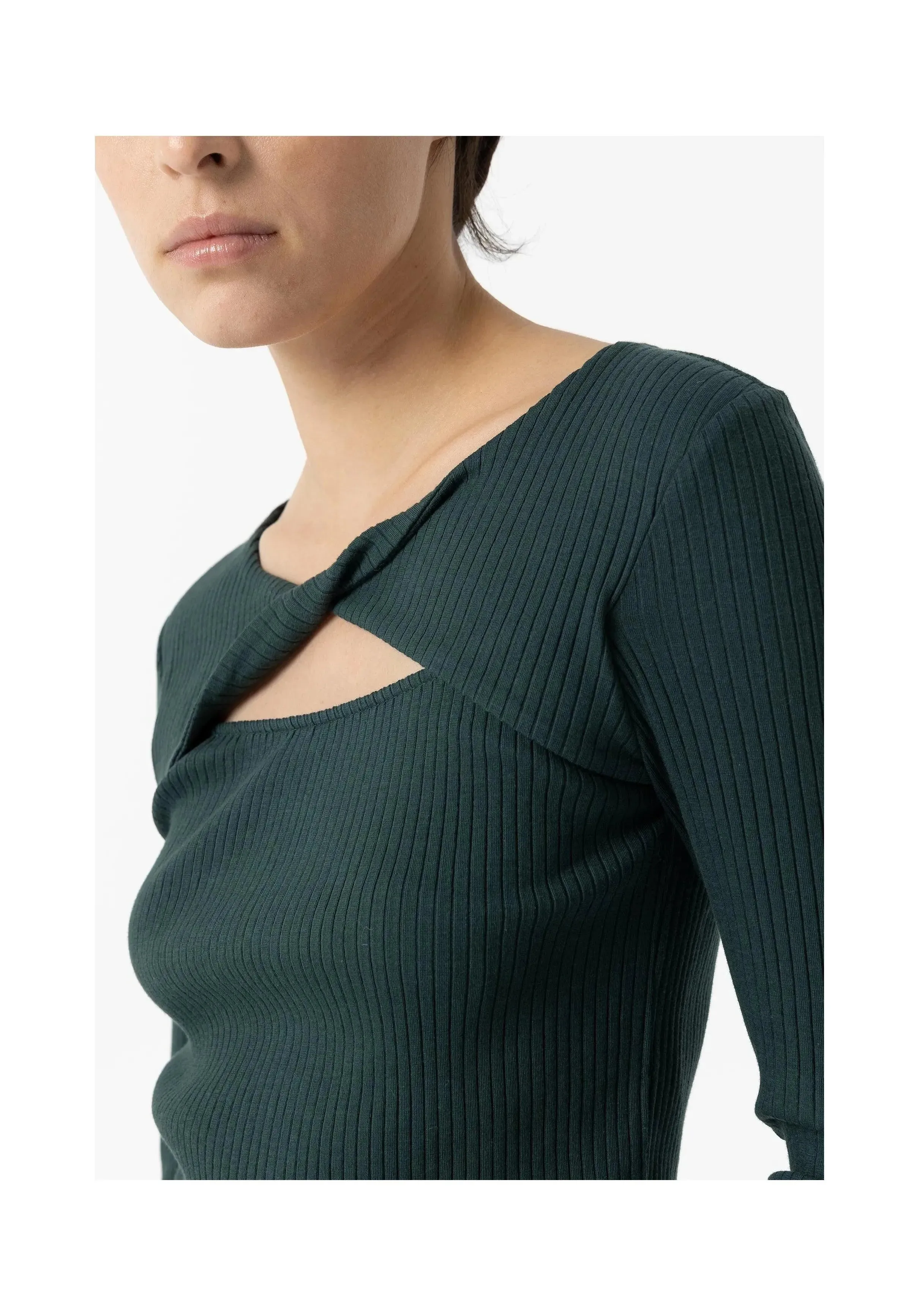 Camiseta Tiffosi Cora Canalé Cut Out Verde
