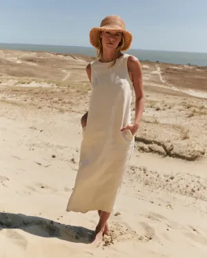 Carmen - Linen Dress in Beige