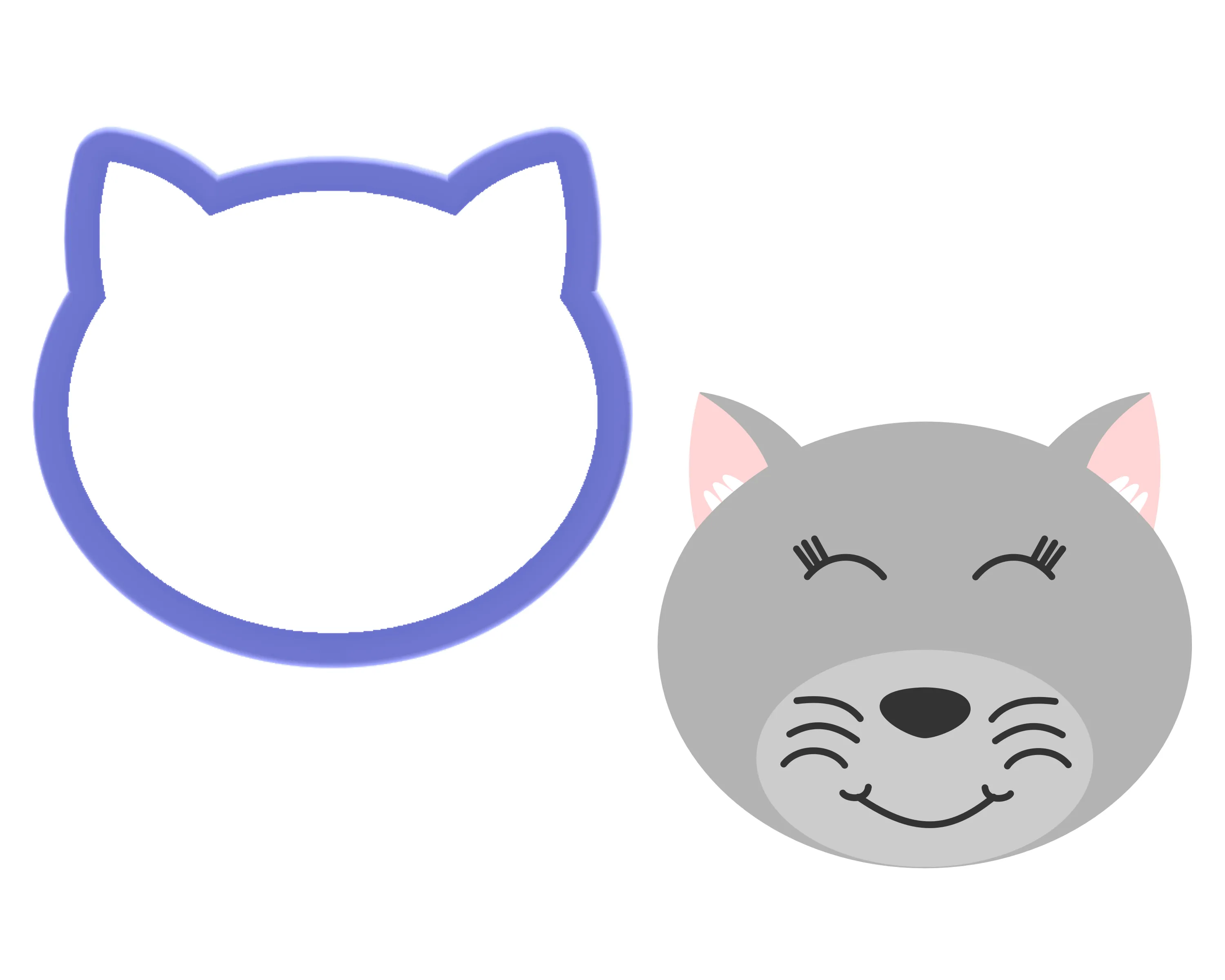 Cat Face Cookie Cutter