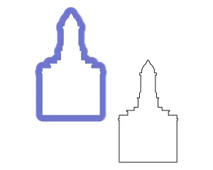 Cedar City Temple Cookie Cutter