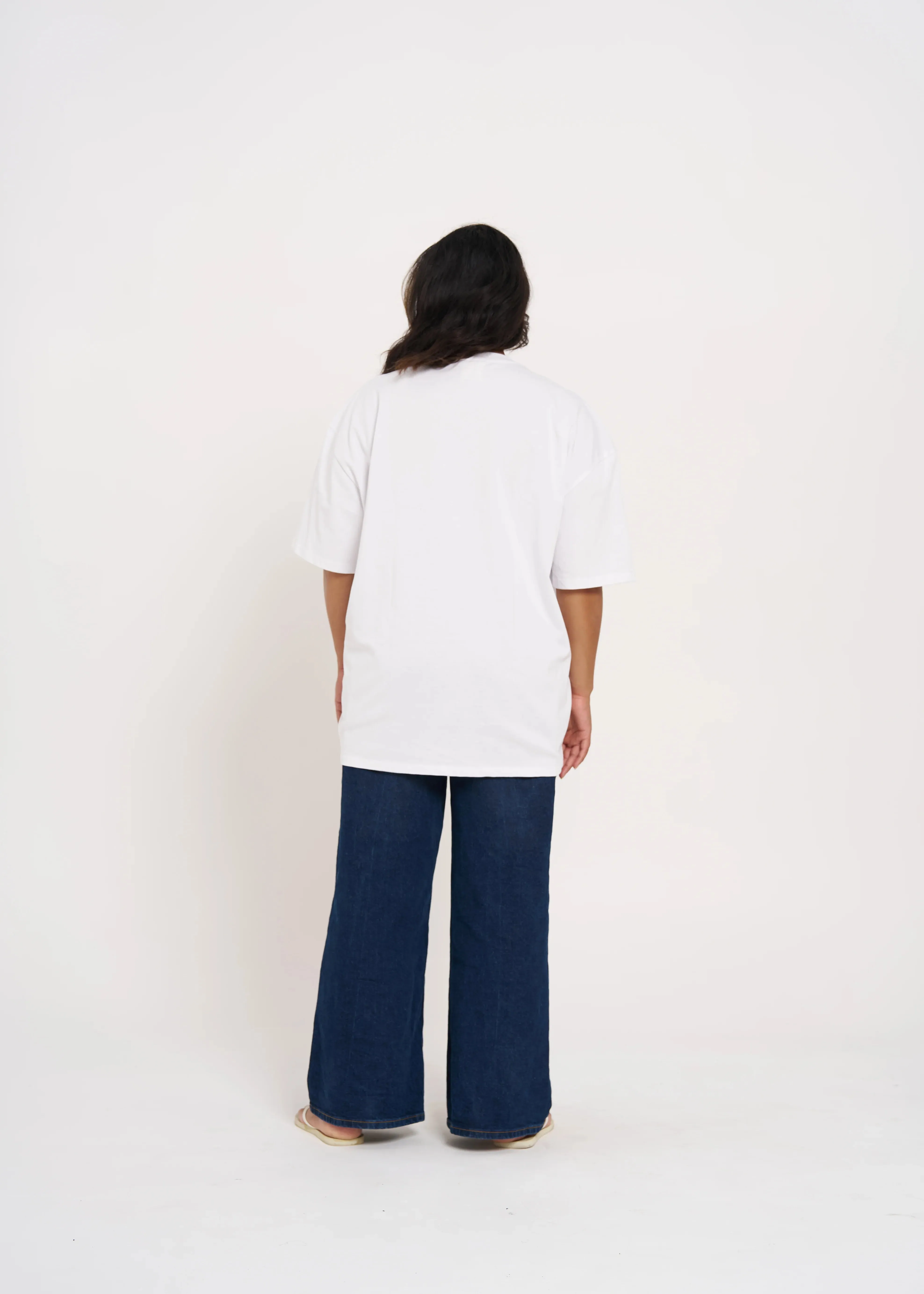 CIAO BELLA OVERSIZE TEE - WHITE - MAKU