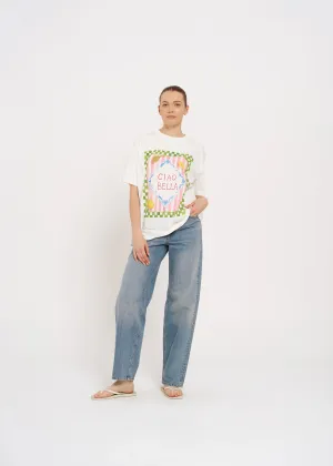 CIAO BELLA OVERSIZE TEE - WHITE - MAKU