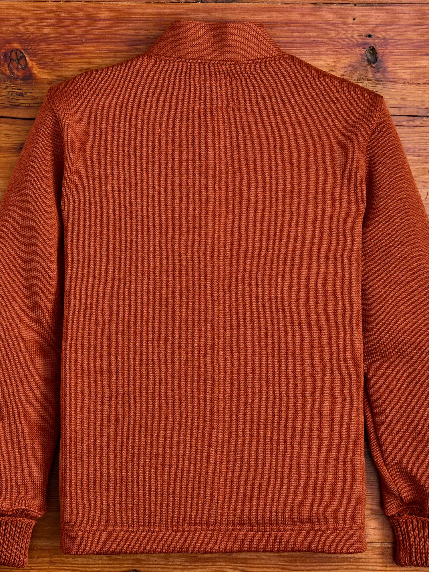 Classic Cardigan in Burnt Orange