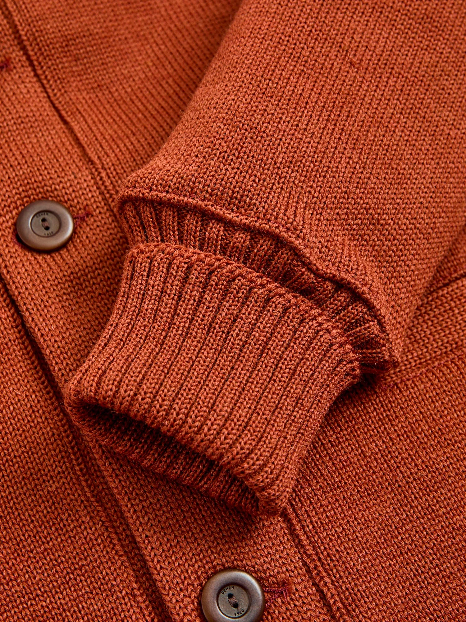 Classic Cardigan in Burnt Orange