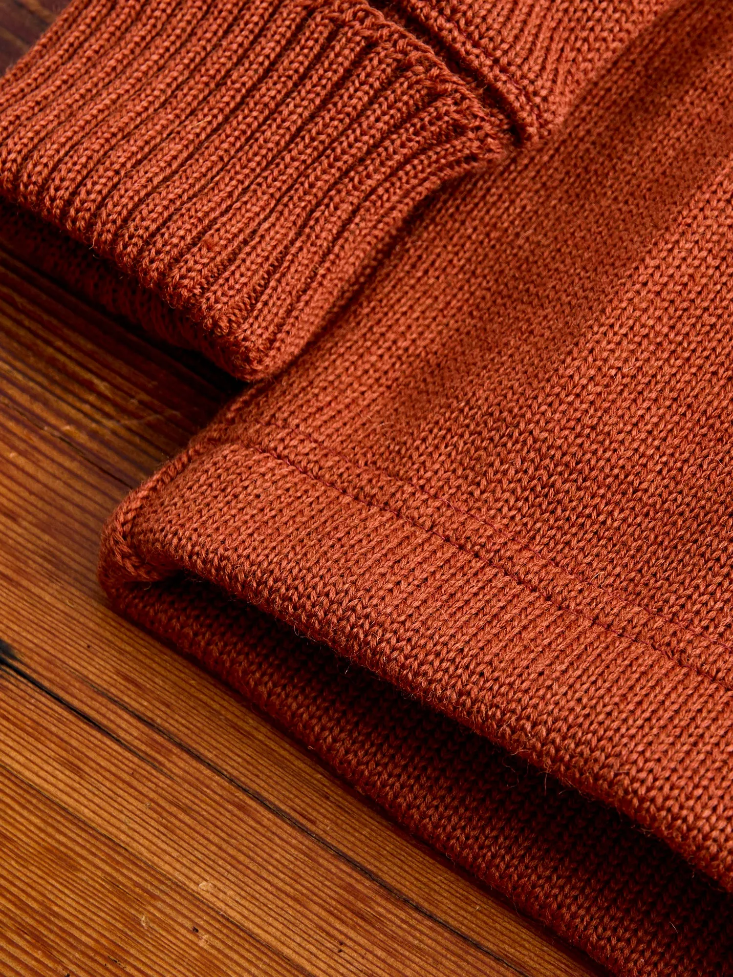 Classic Cardigan in Burnt Orange