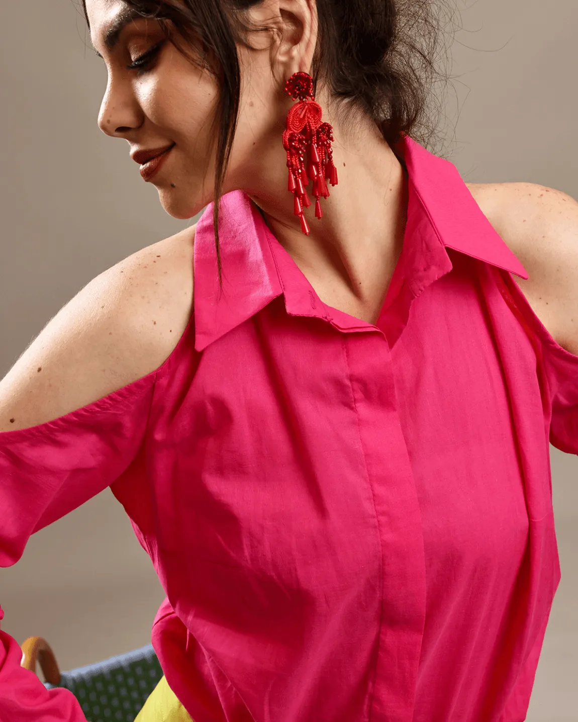 Colored Cut Out Chemise