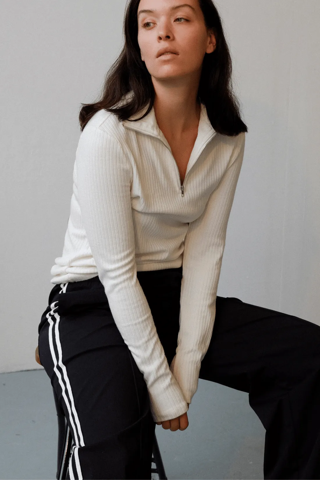 Commonplace - Cardrona 1/4 Zip, Cream