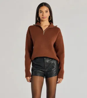 Cozy Staple Ribbed Knit Pullover Sweater