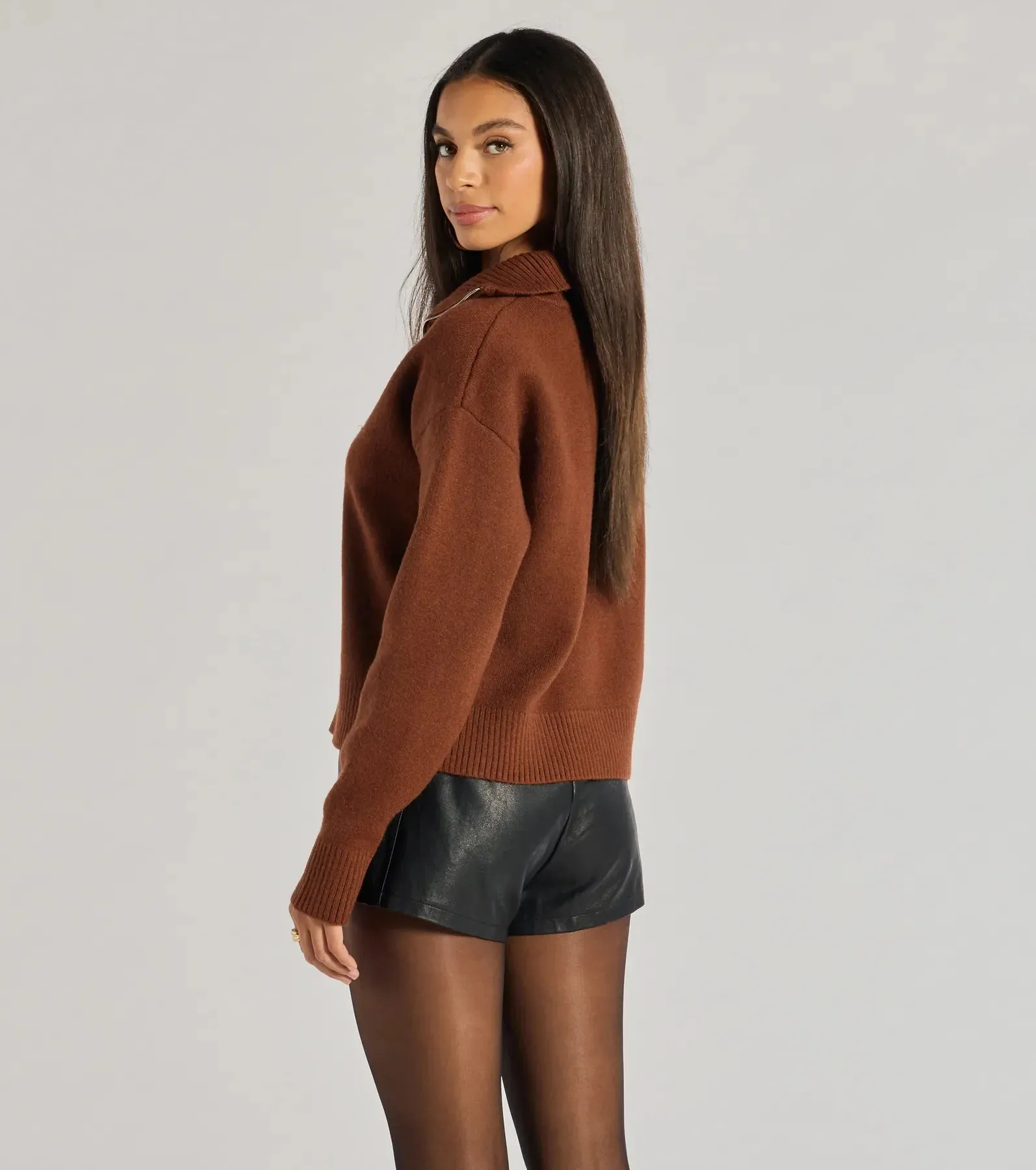 Cozy Staple Ribbed Knit Pullover Sweater