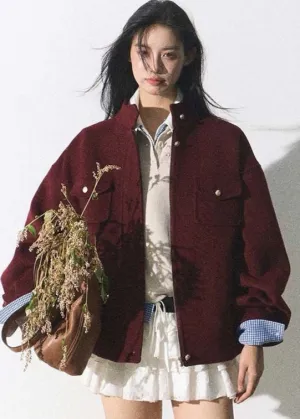 Crimson Field Shirt Jacket – Oversized Utility Style