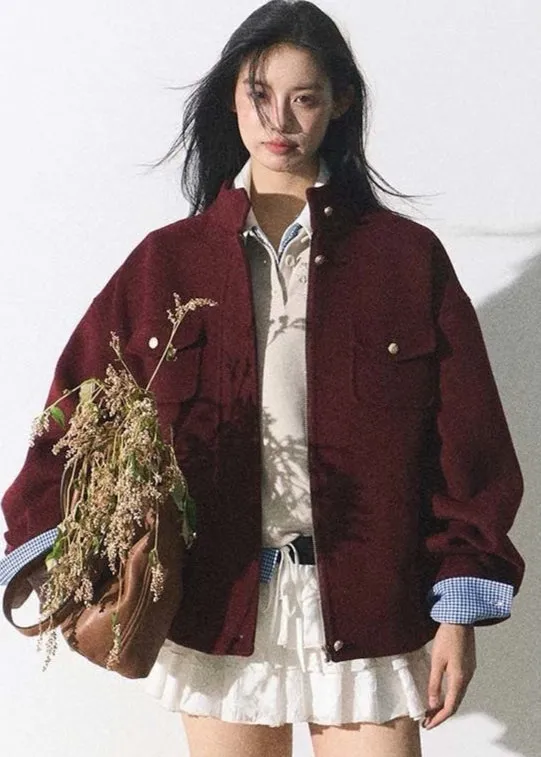 Crimson Field Shirt Jacket – Oversized Utility Style