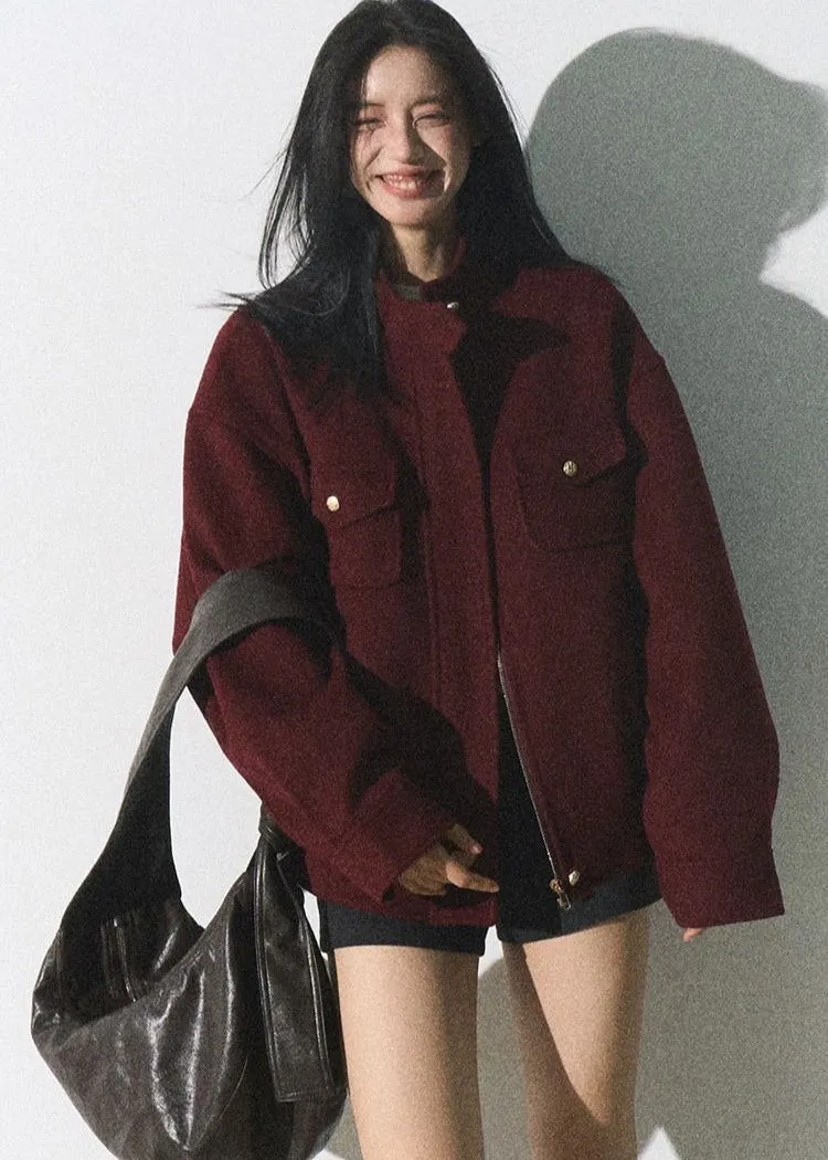 Crimson Field Shirt Jacket – Oversized Utility Style