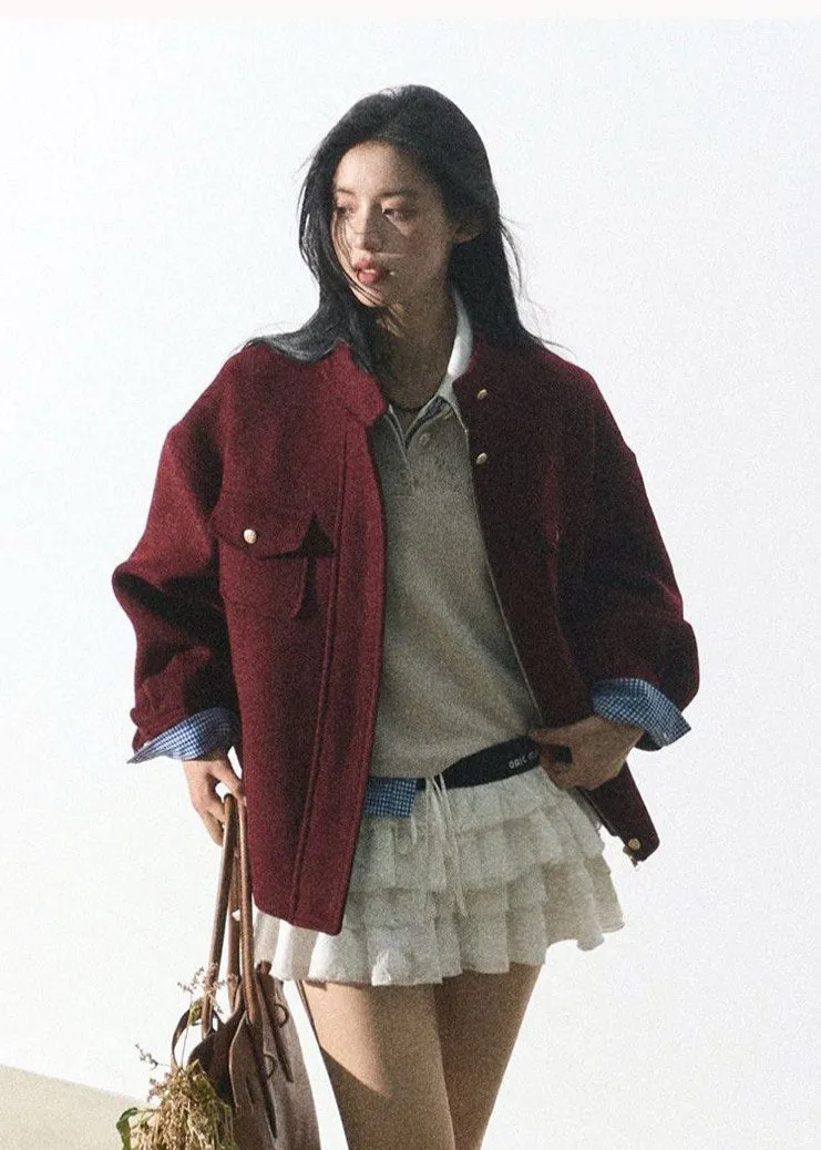 Crimson Field Shirt Jacket – Oversized Utility Style