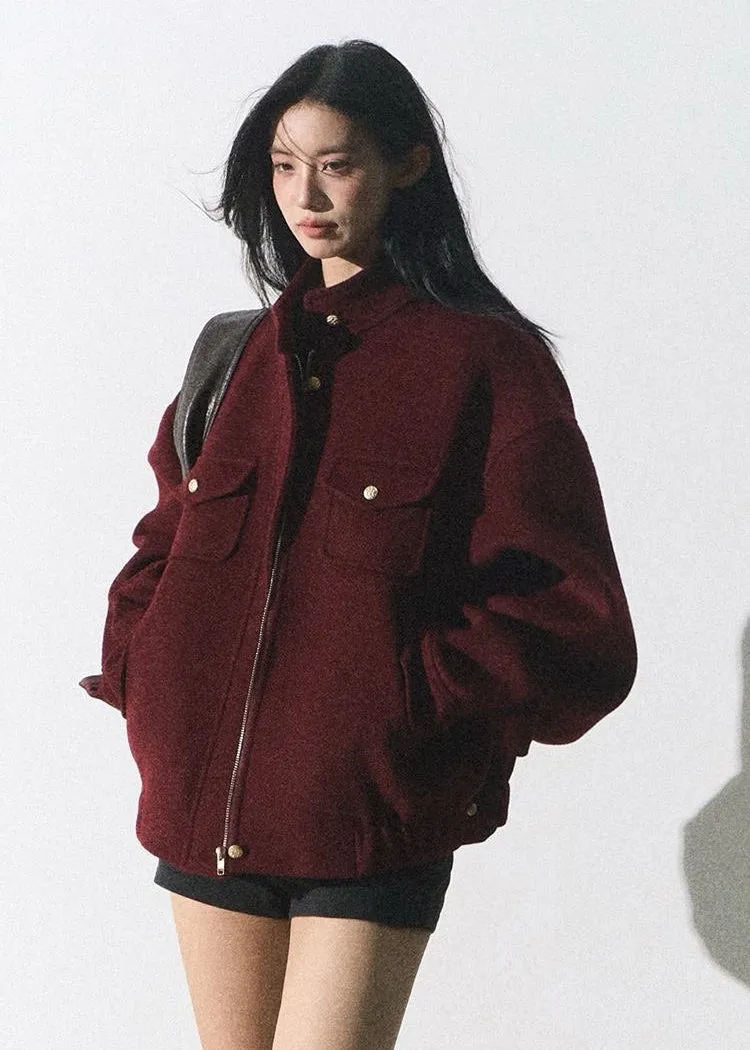 Crimson Field Shirt Jacket – Oversized Utility Style