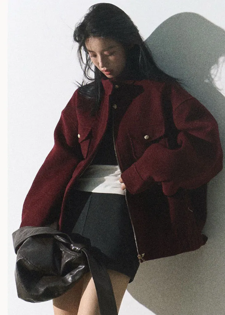 Crimson Field Shirt Jacket – Oversized Utility Style