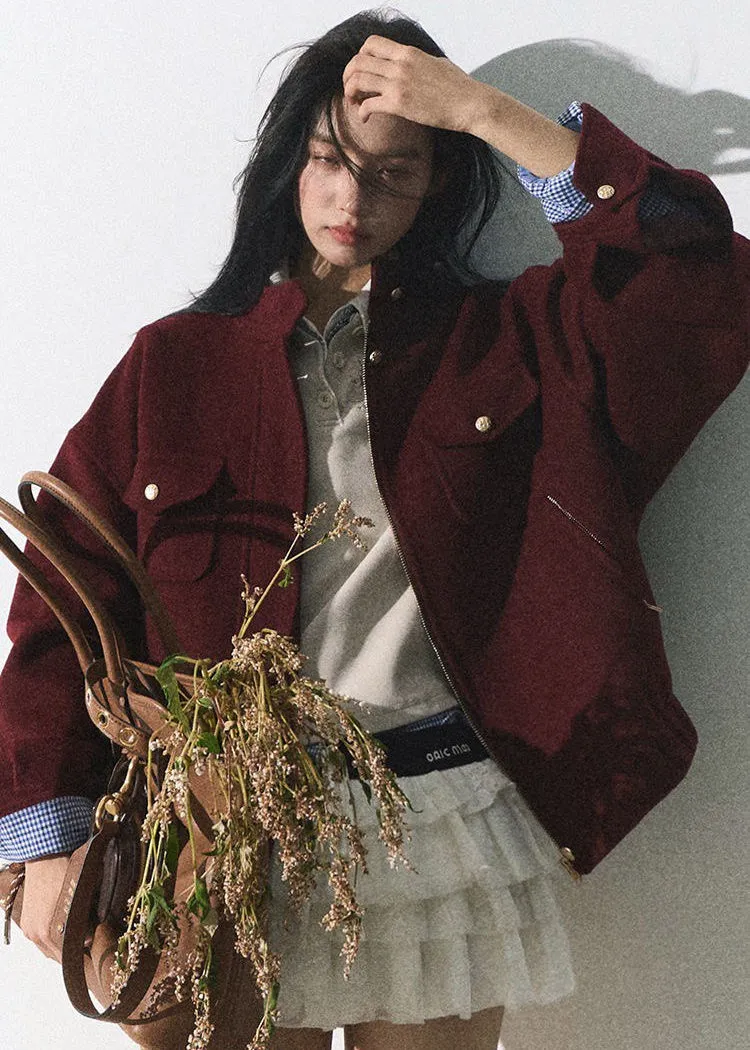 Crimson Field Shirt Jacket – Oversized Utility Style