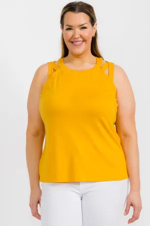 CRISS CROSS CUT OUT STRAP TANK