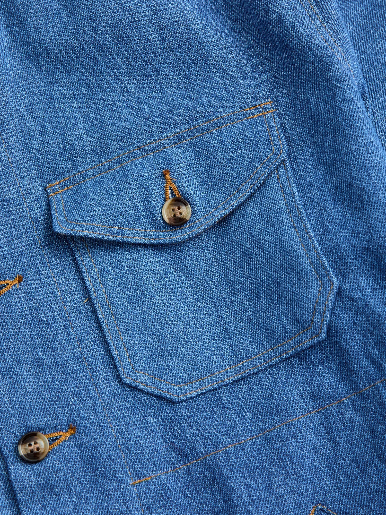 Crissman Denim Overshirt in Sky Blue