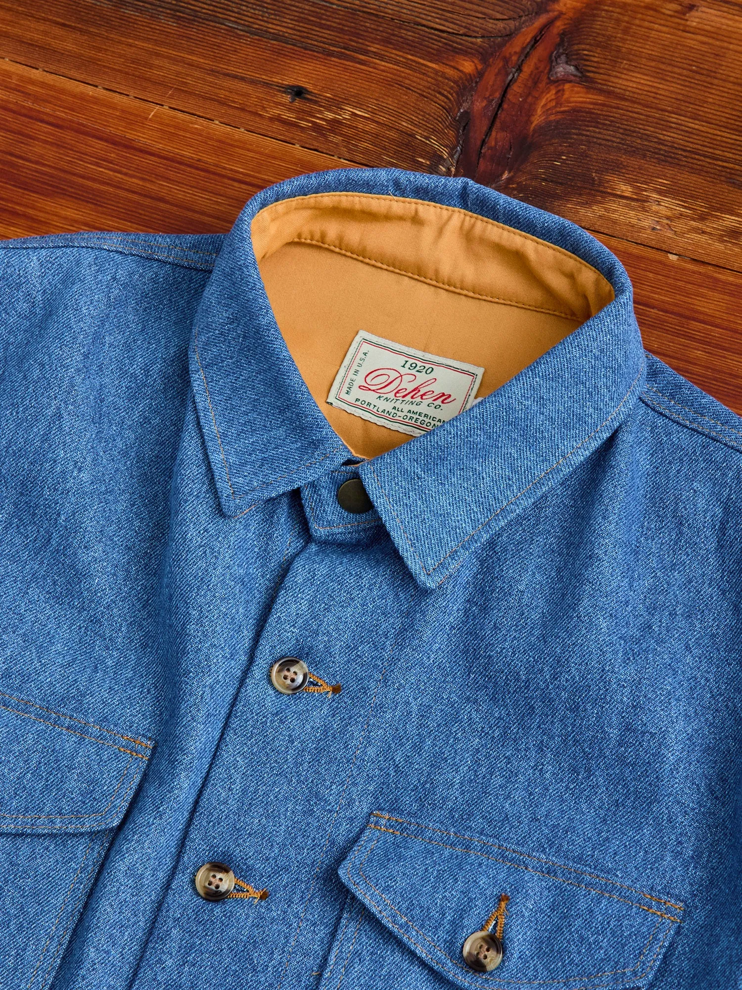 Crissman Denim Overshirt in Sky Blue