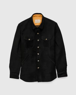 Crissman Overshirt in Black Moleskin