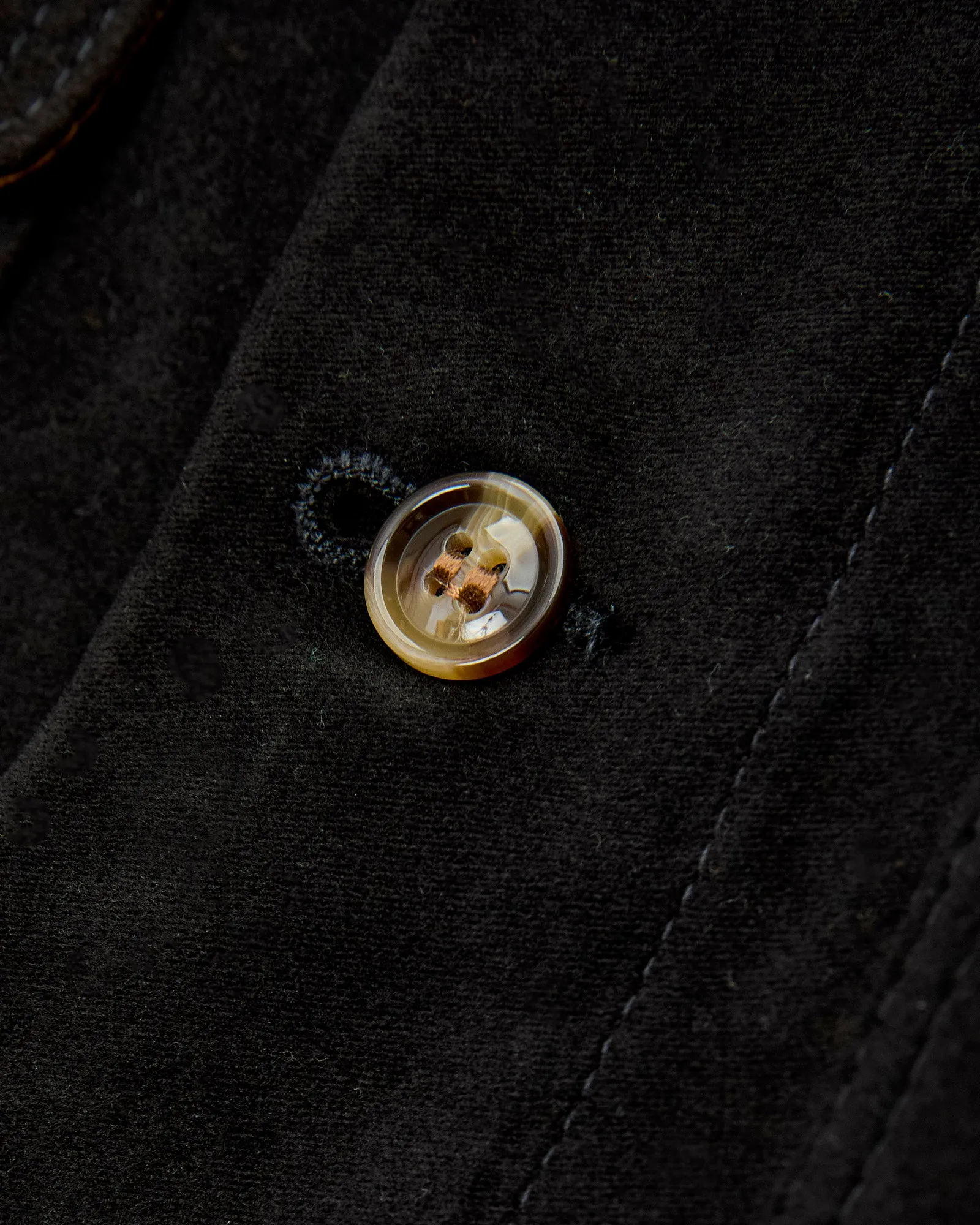 Crissman Overshirt in Black Moleskin
