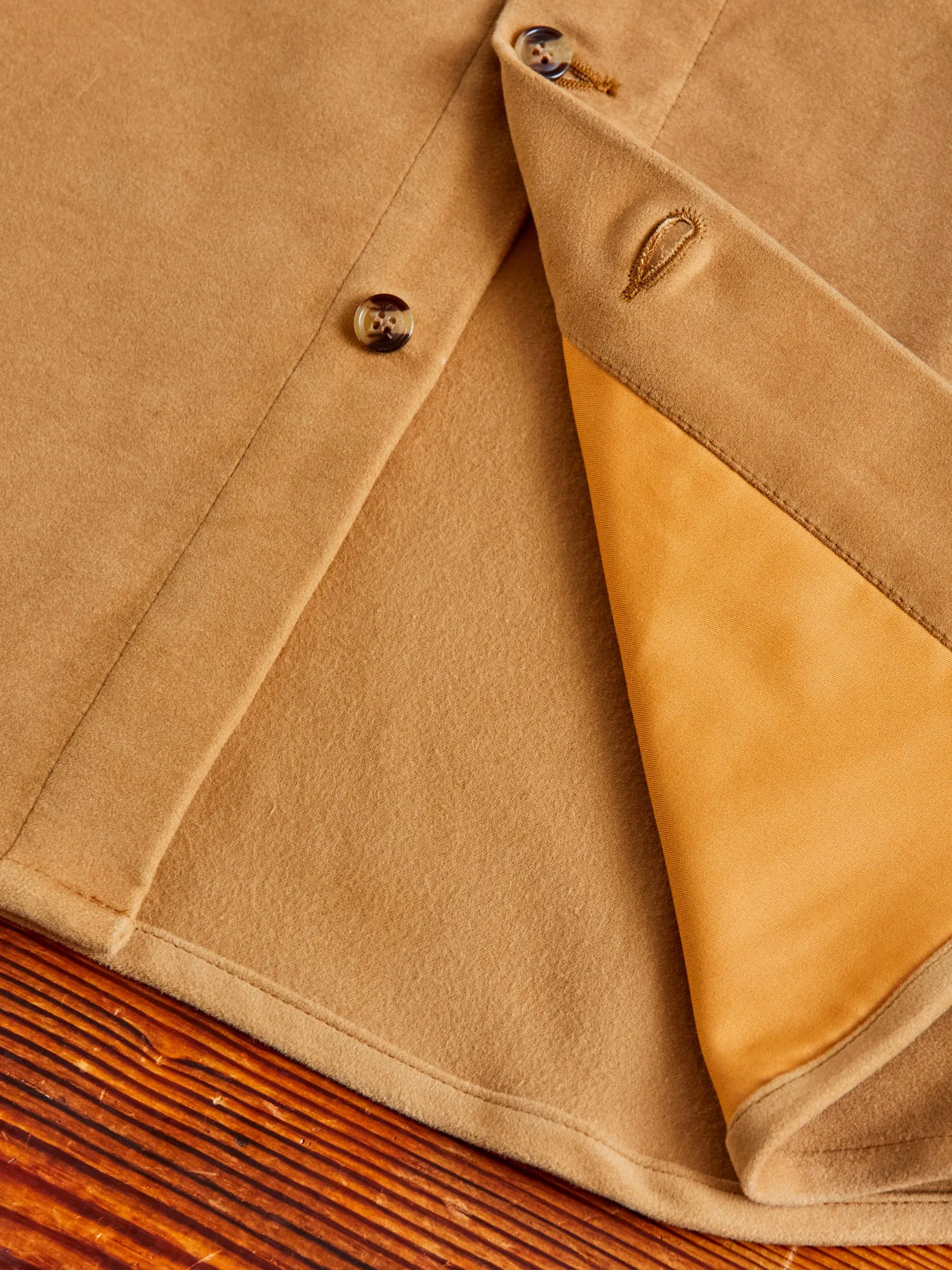 Crissman Overshirt in Camel Moleskin