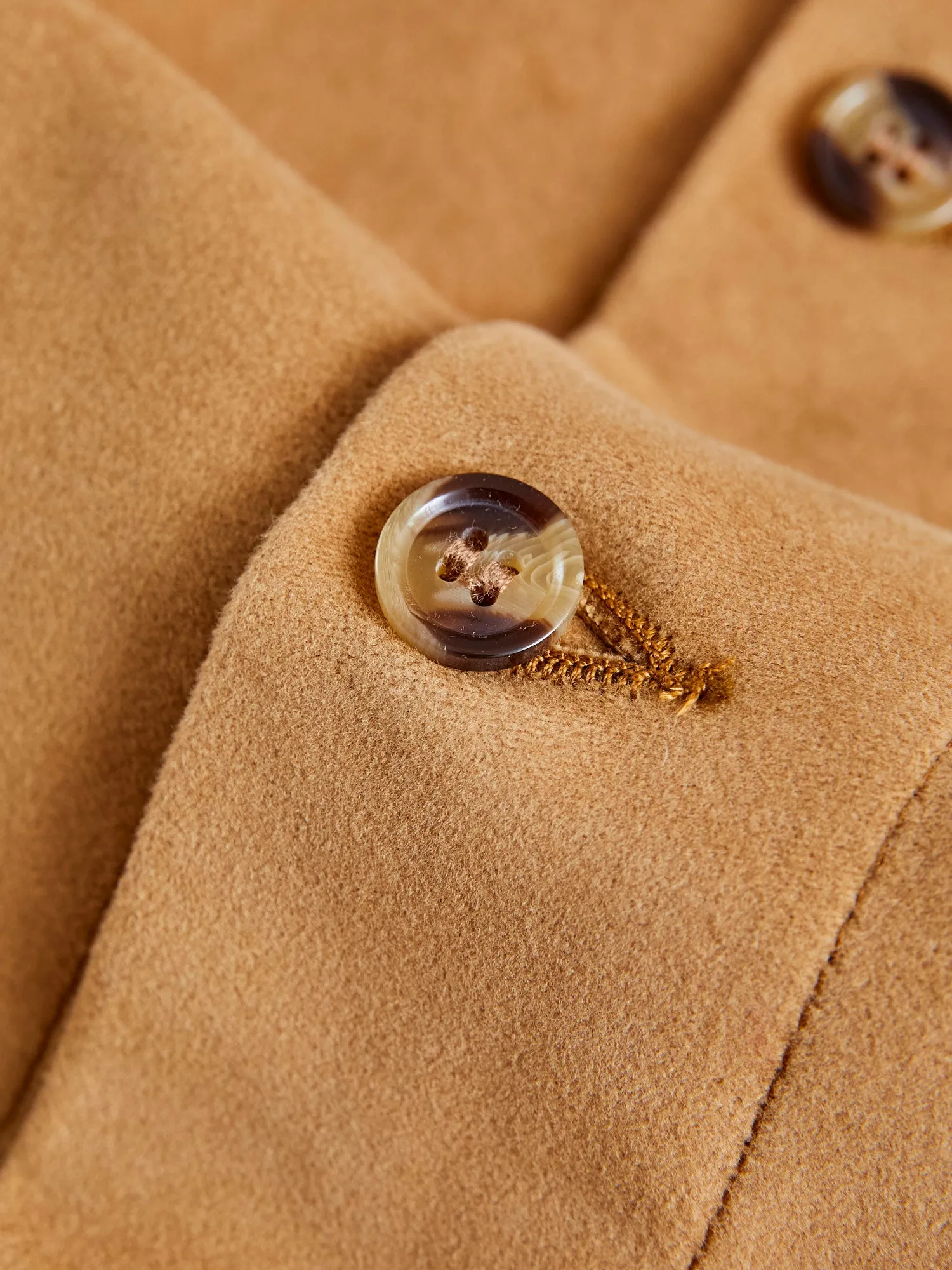 Crissman Overshirt in Camel Moleskin
