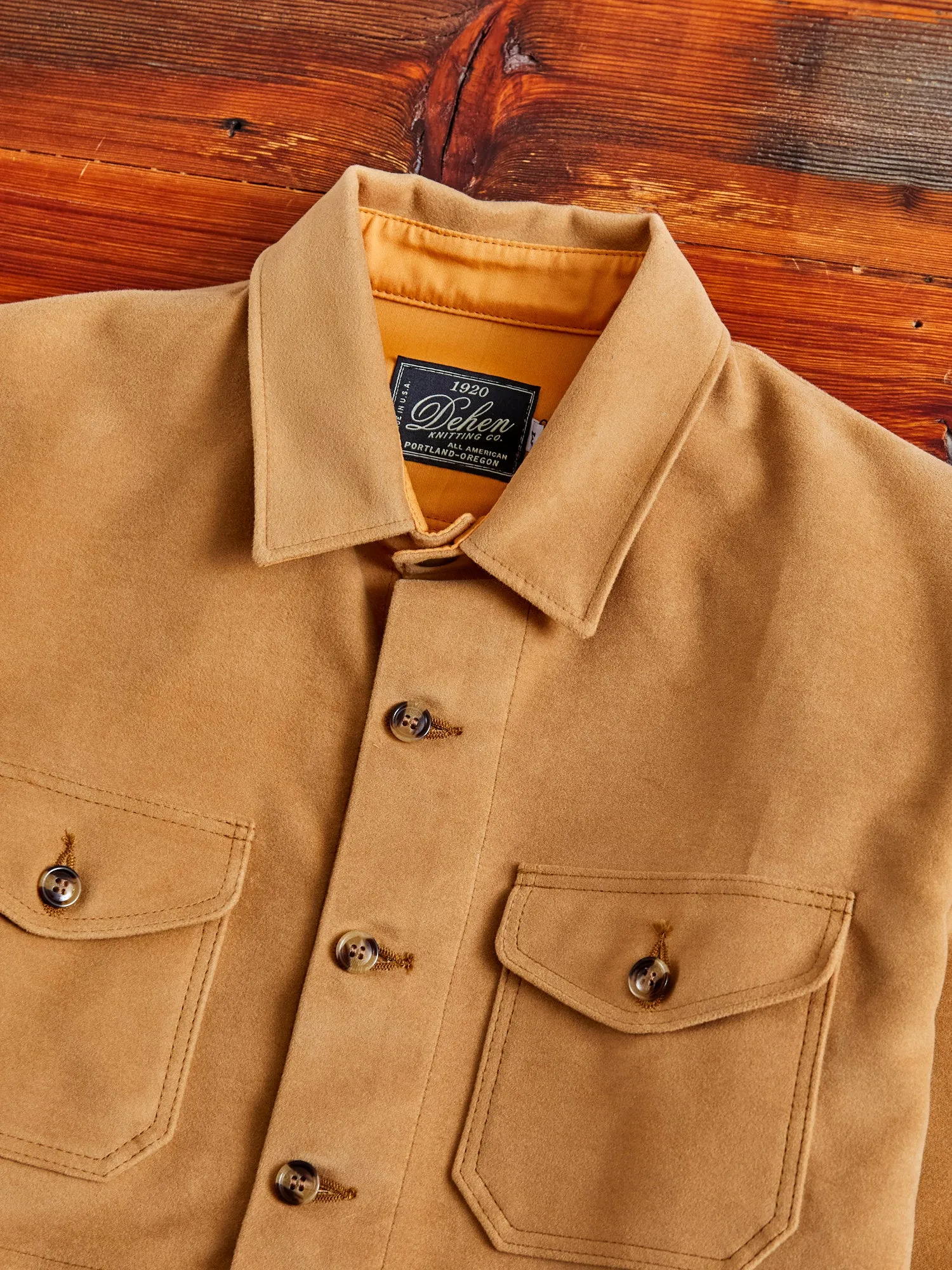 Crissman Overshirt in Camel Moleskin