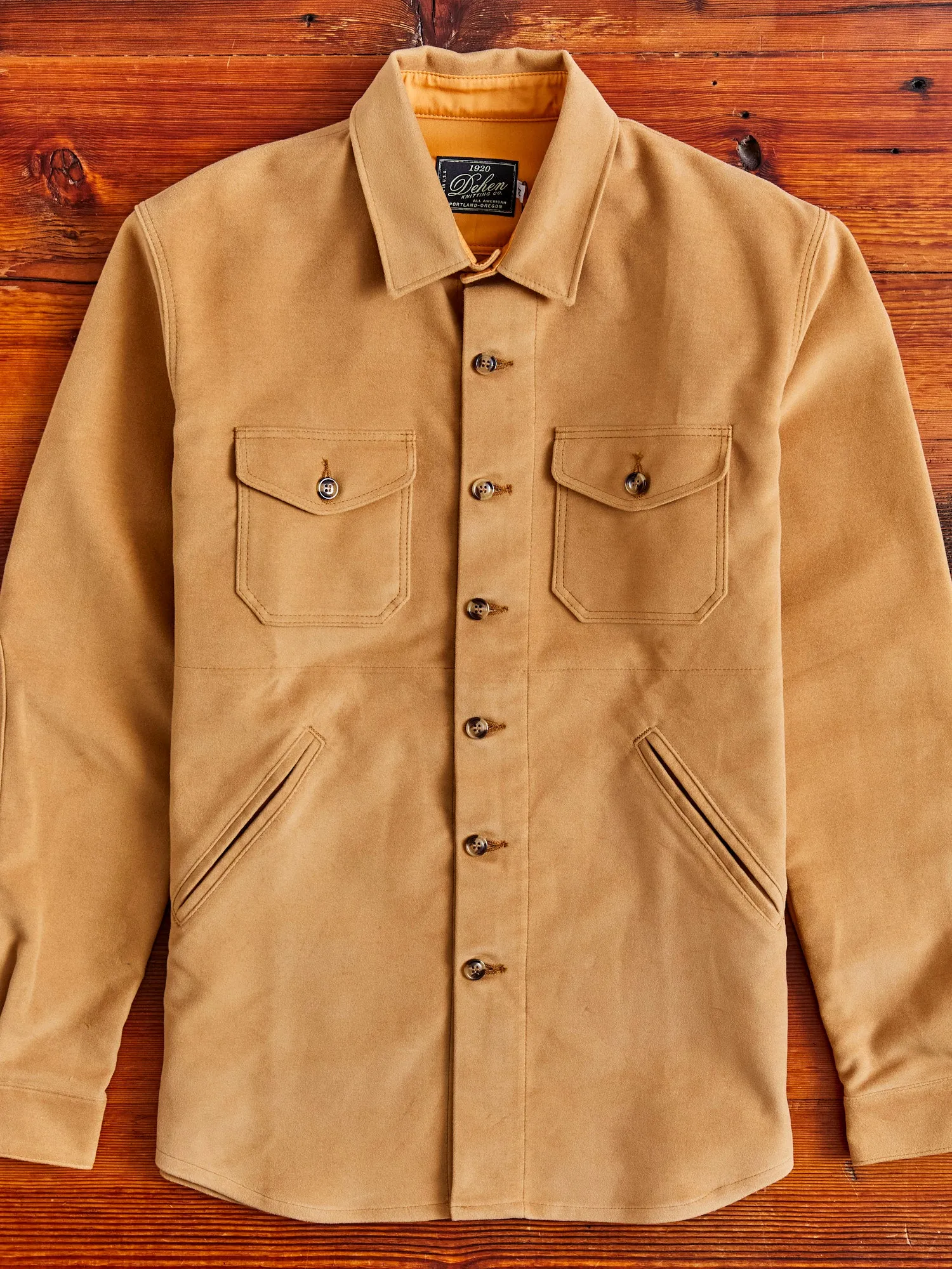 Crissman Overshirt in Camel Moleskin