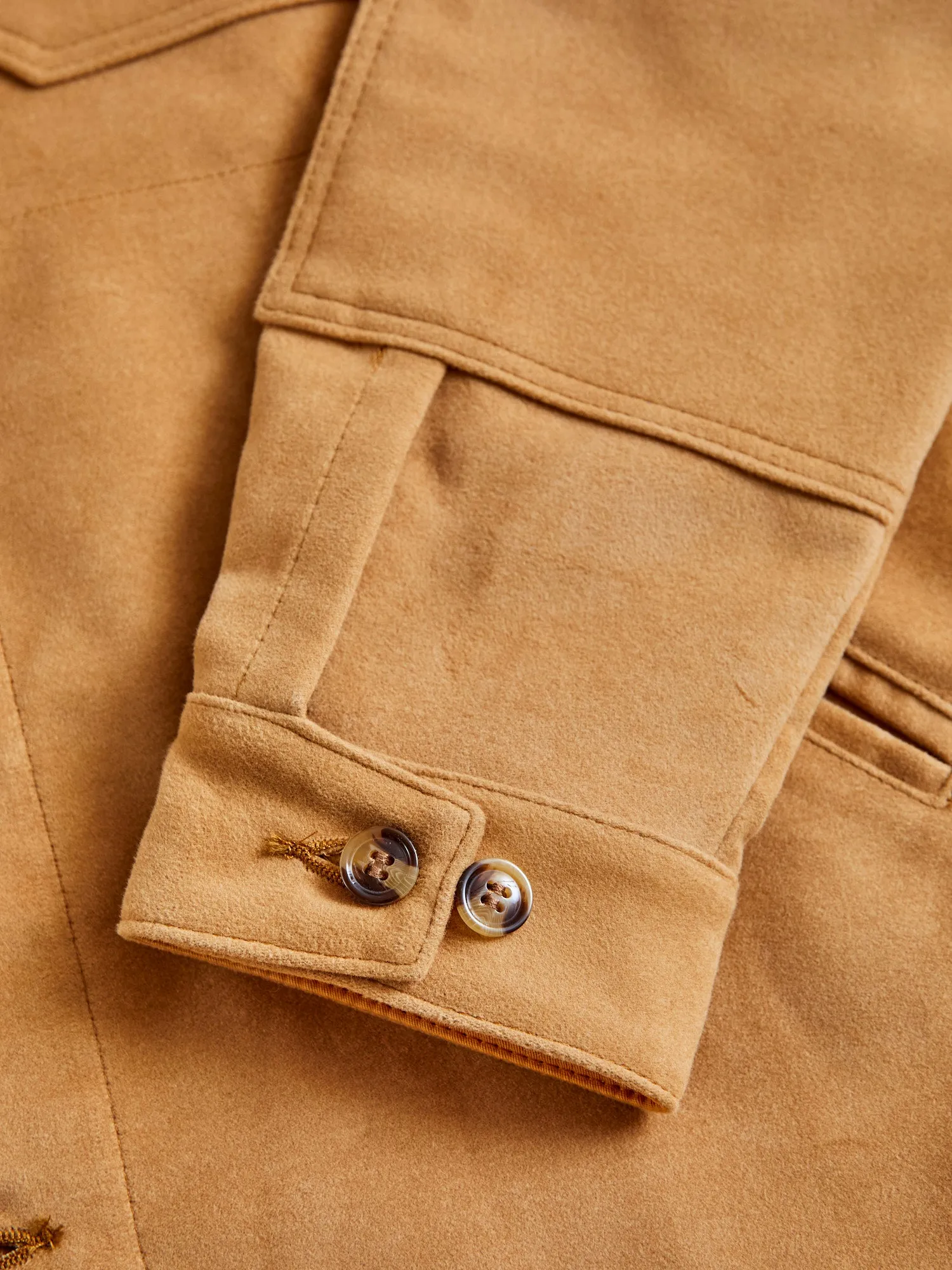 Crissman Overshirt in Camel Moleskin