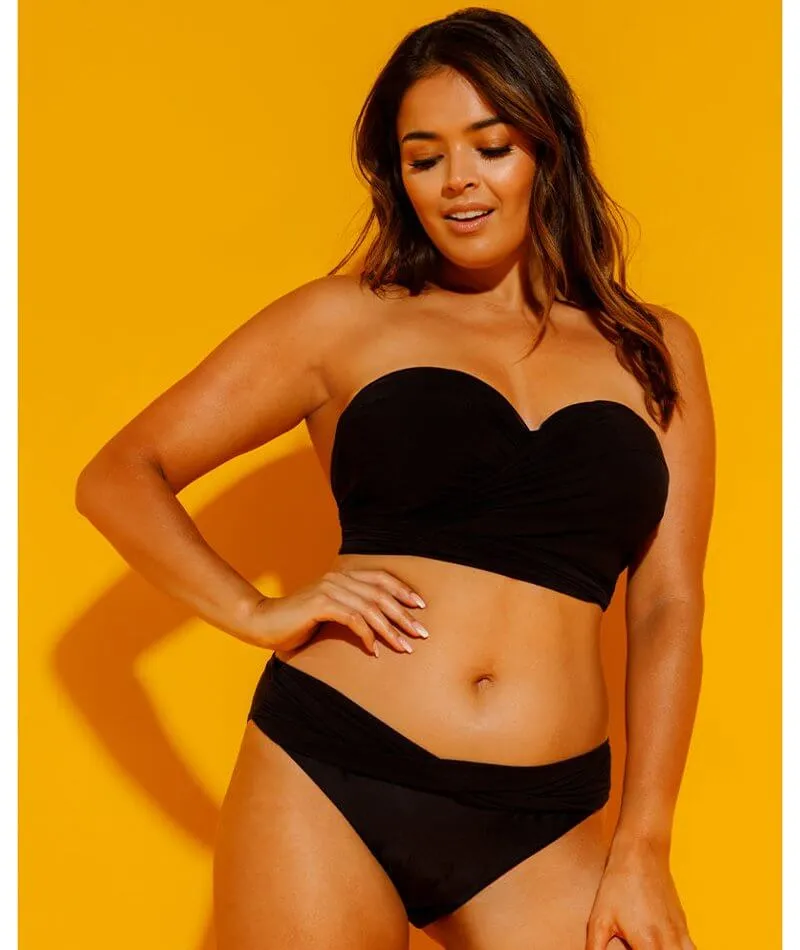Curvy Kate Wrapsody Bandeau Bikini Top - Black