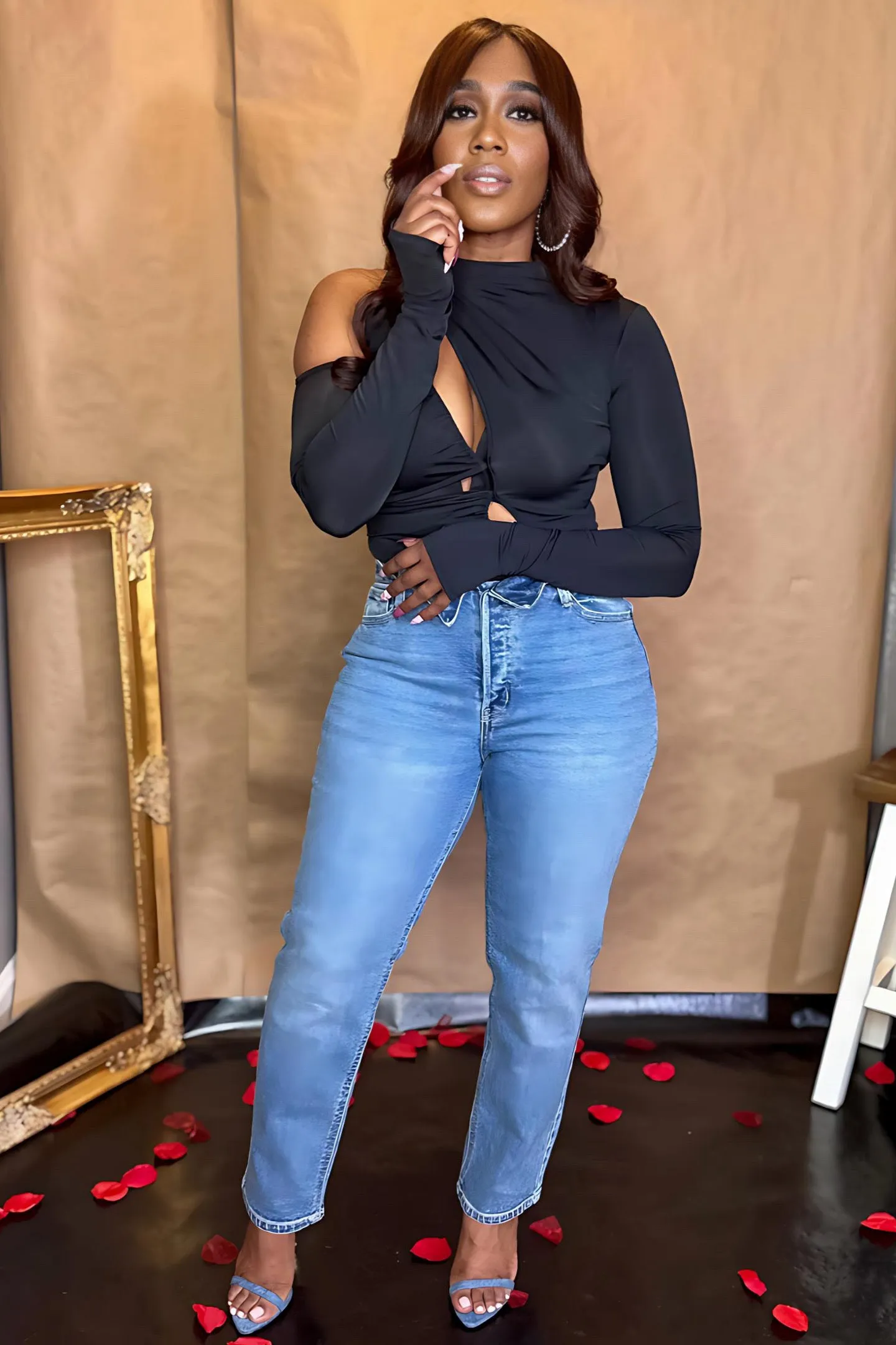 CUTOUT NYLON BODYSUIT
