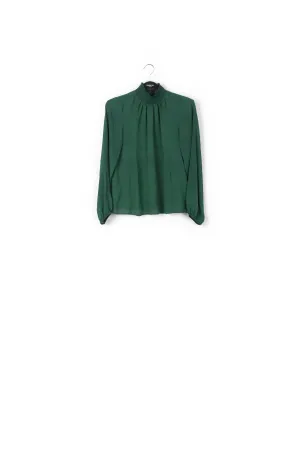 Dark green loose-fit top