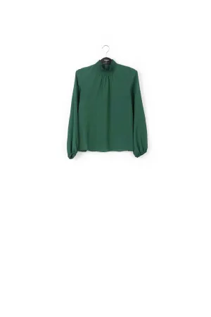 Dark green loose-fit top