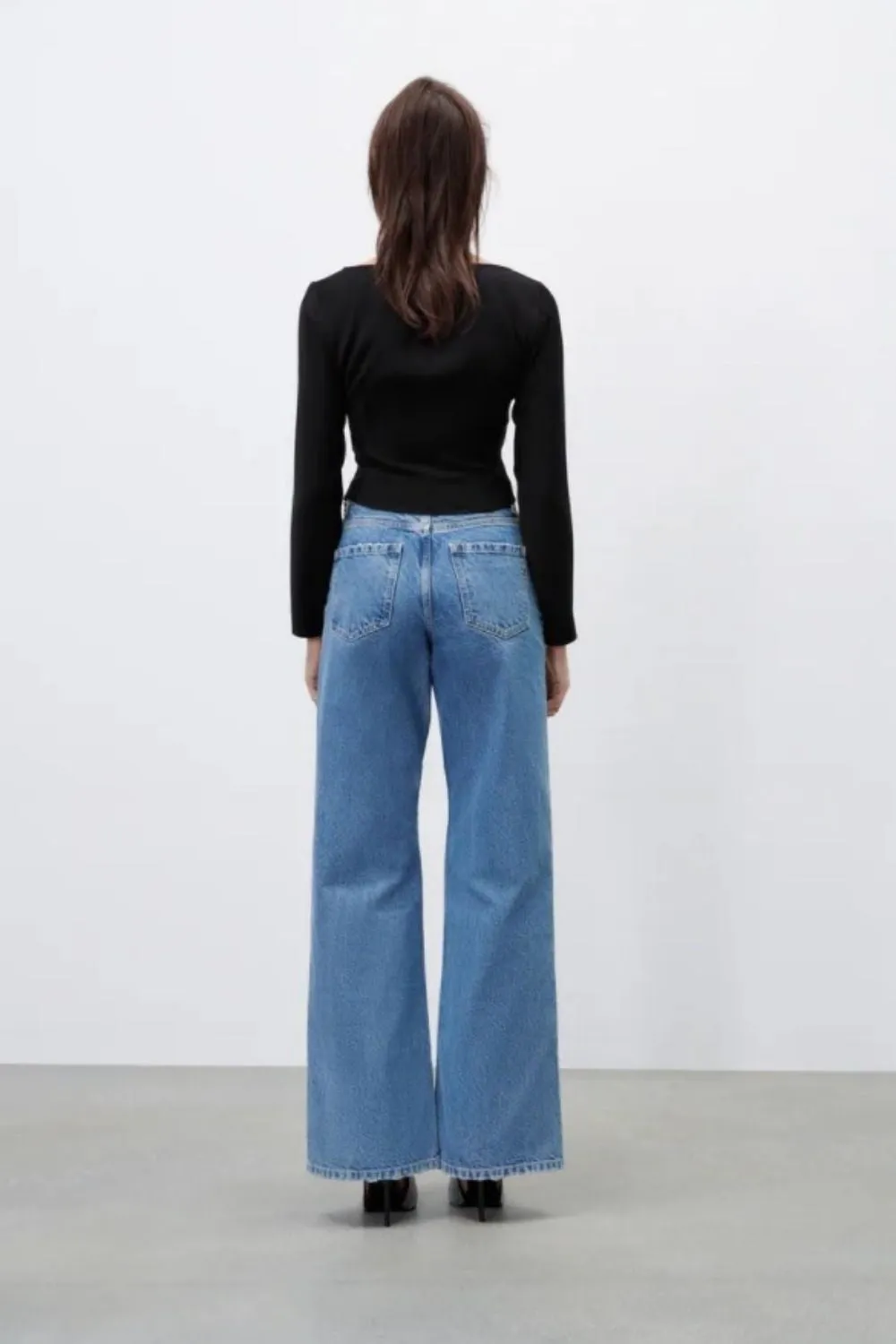 Deep Neck With Cut Out And Pleats
