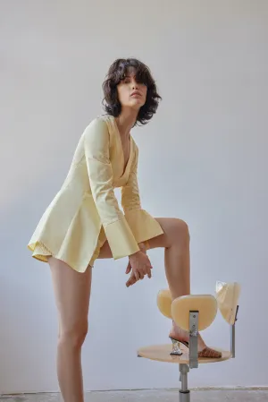 demi blouse in lemon