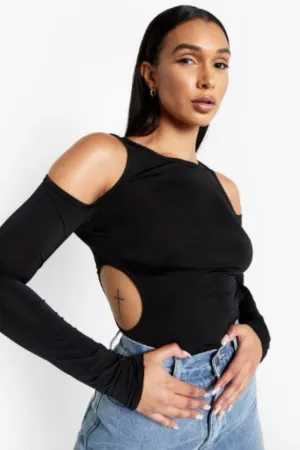 Dont Call Black Cut Out Top