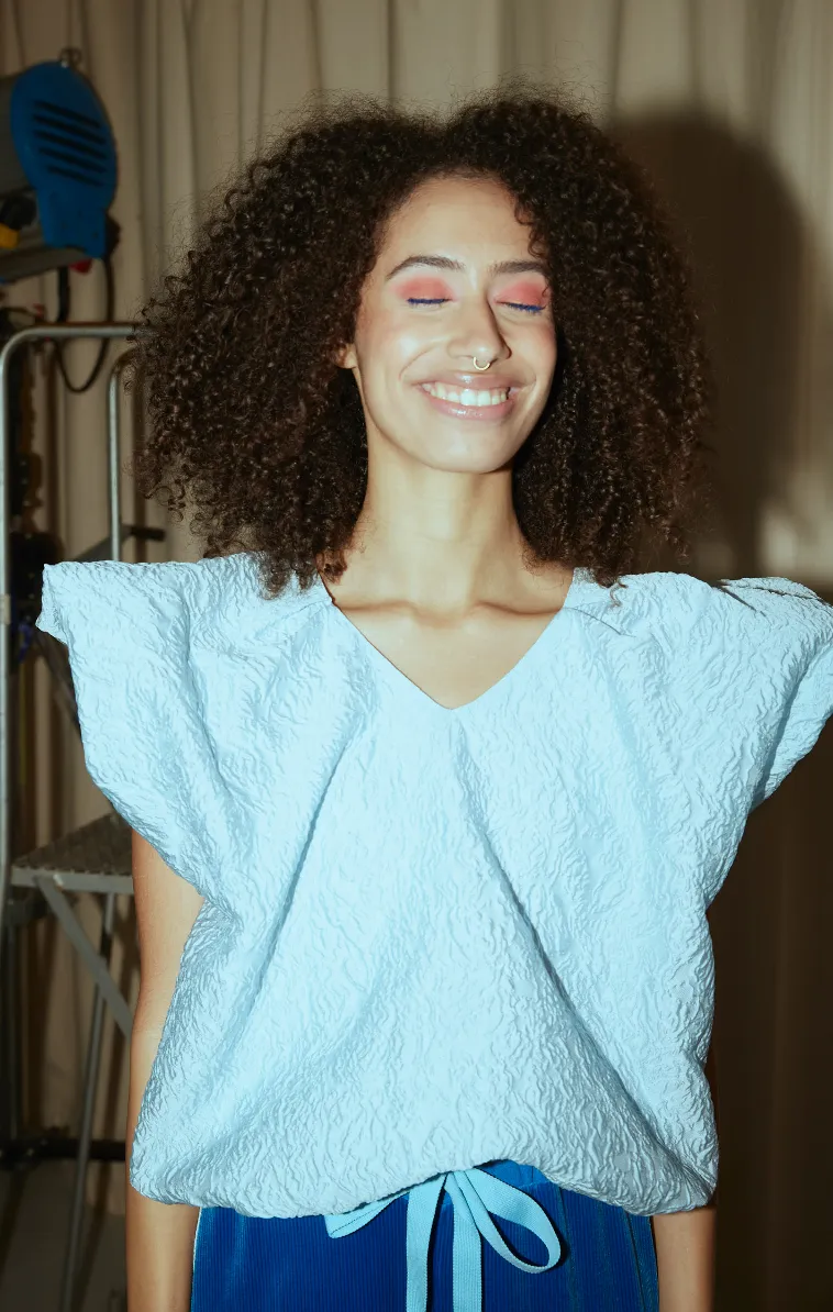Ebba Wing top - Light Blue