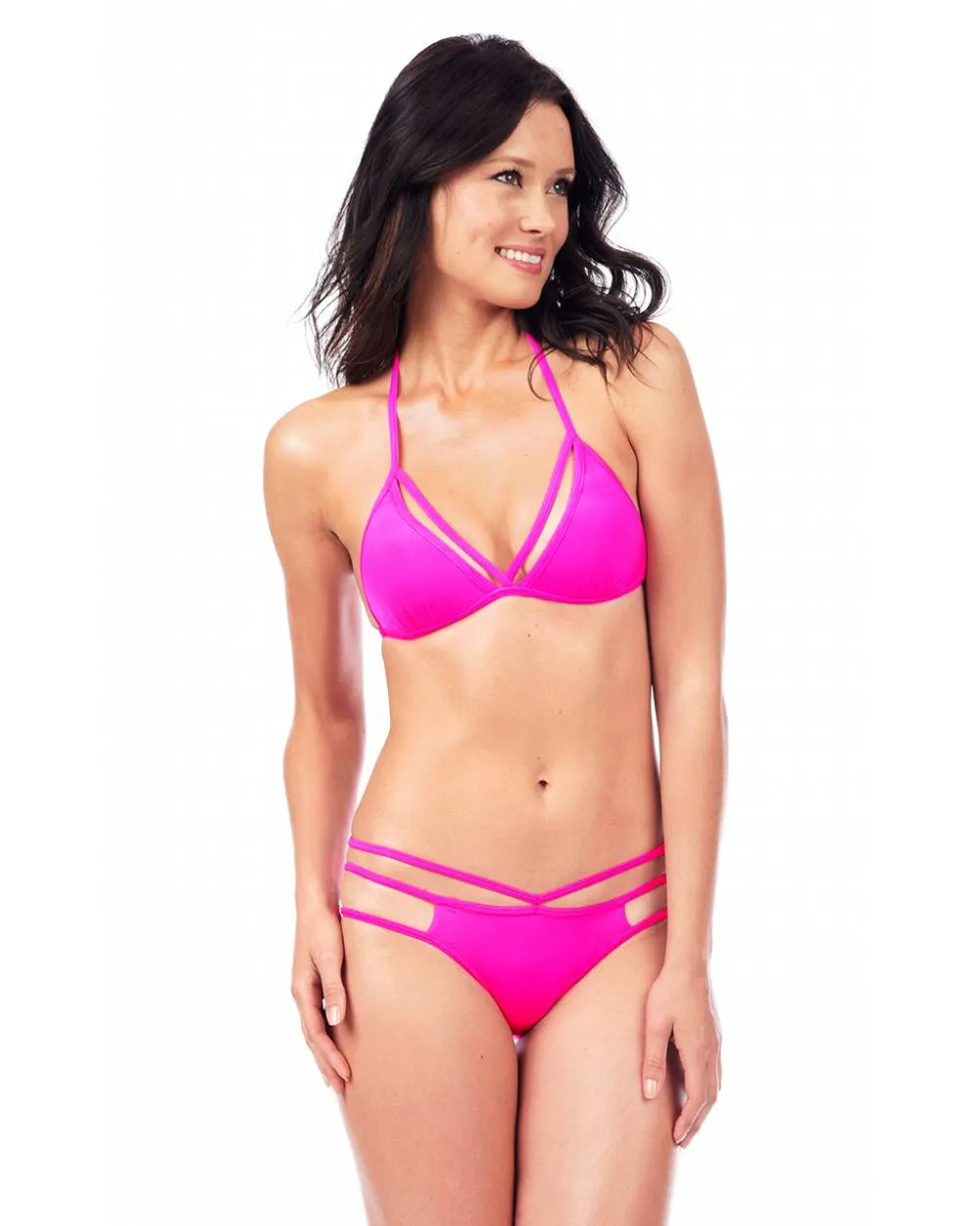 Envy Push Up ® Cutout String Bikini Top & Cutout Hipster Bottom