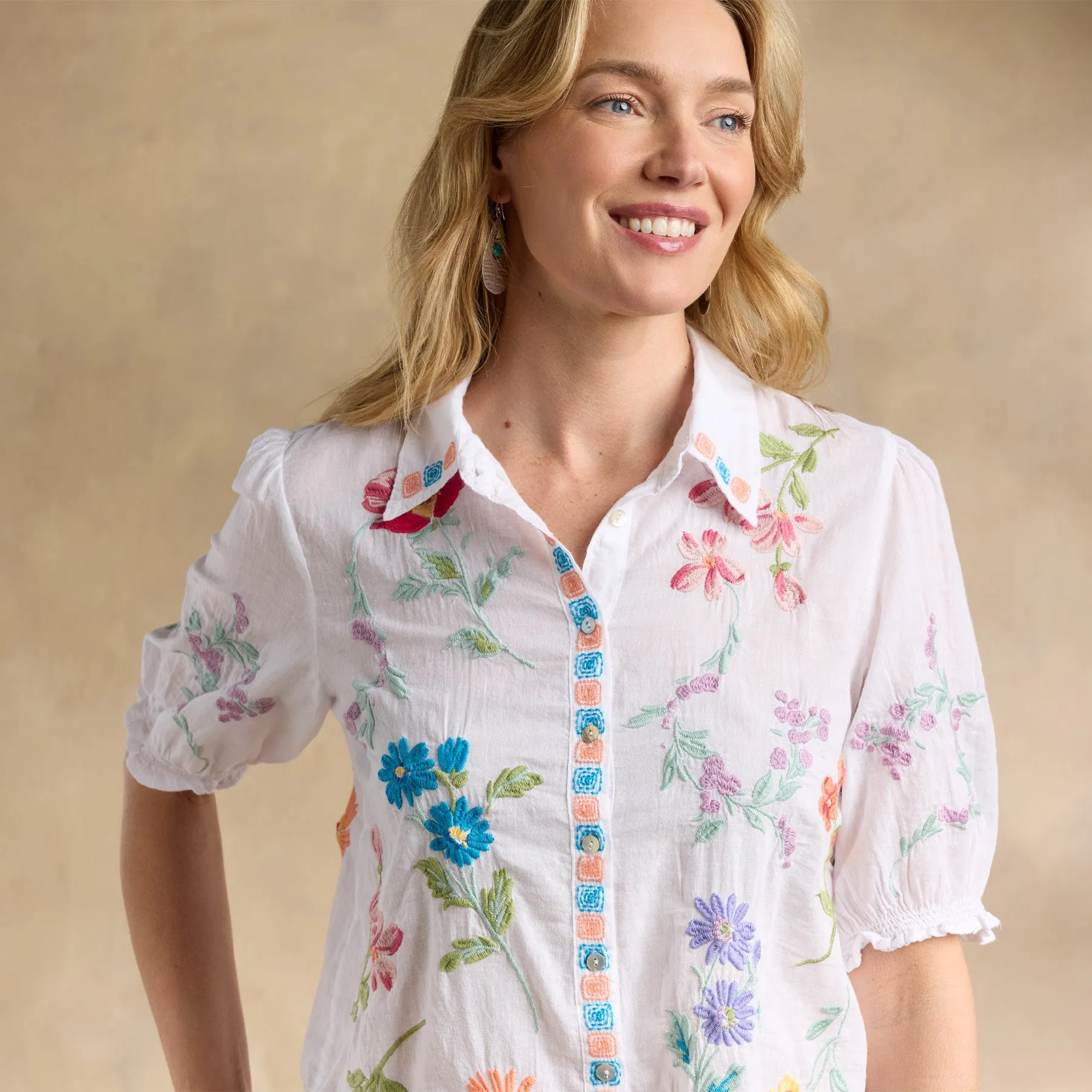 Evangelina Smocked Shirt