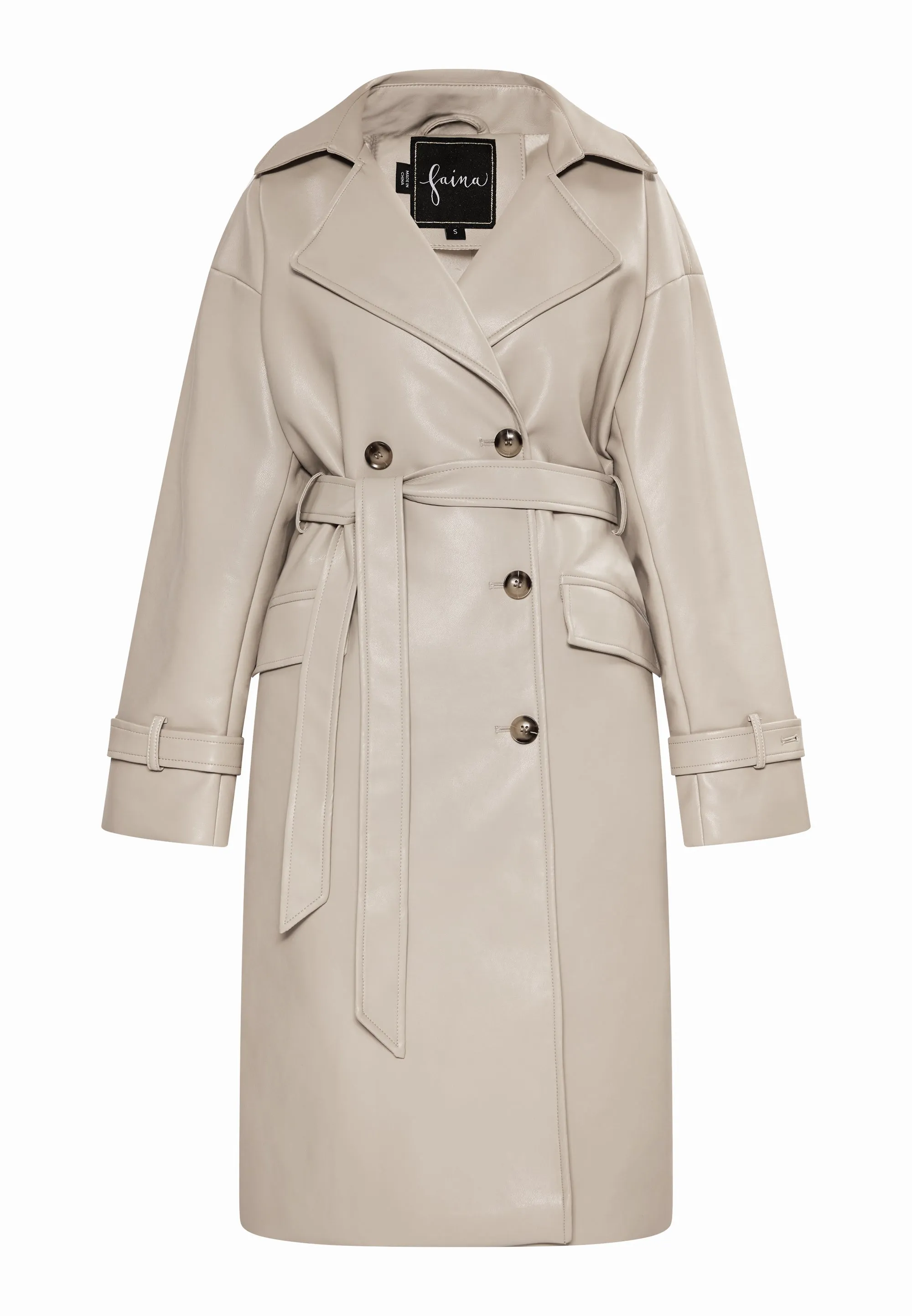 faina Women's Faux Leather Coat