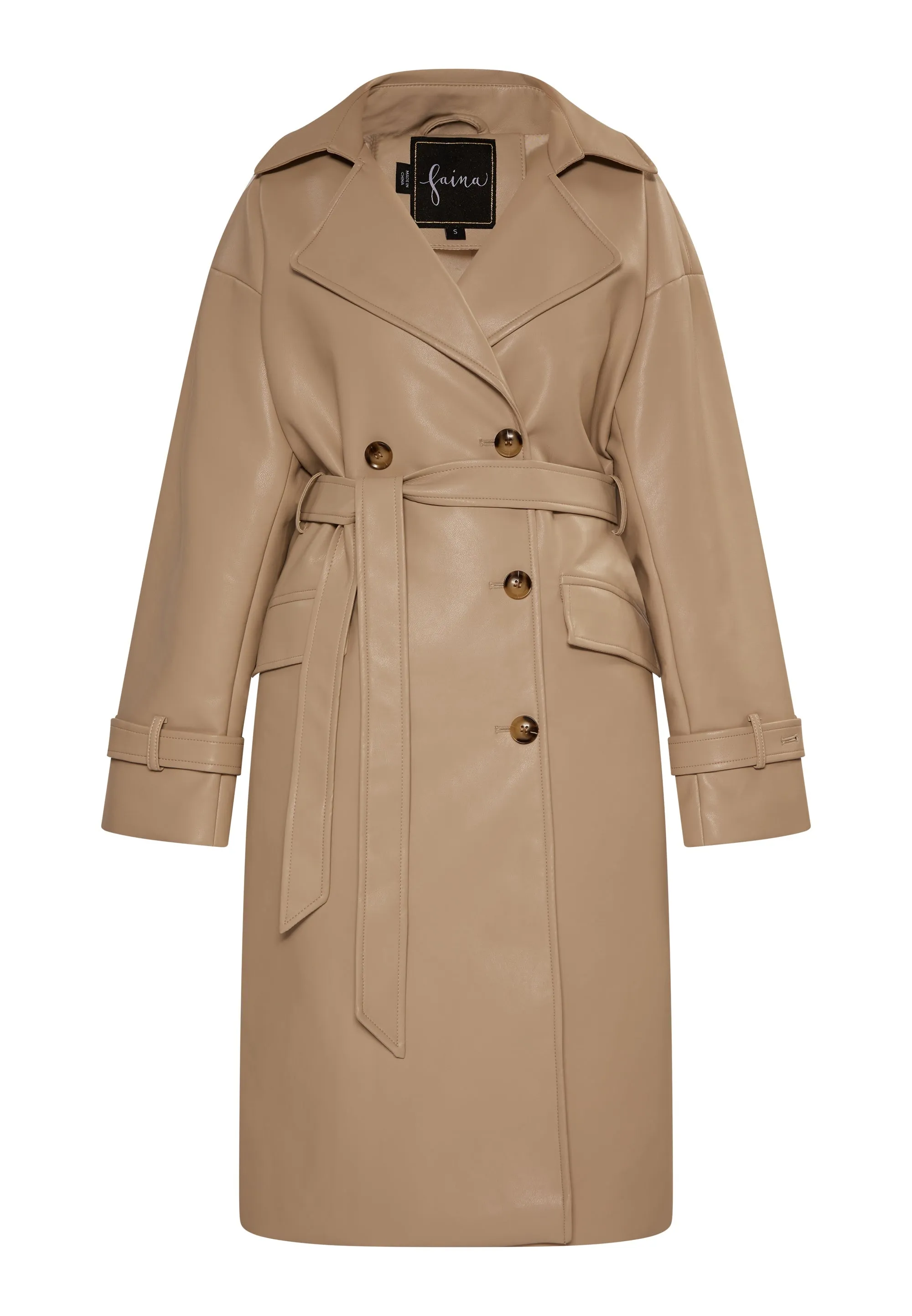 faina Women's Faux Leather Coat