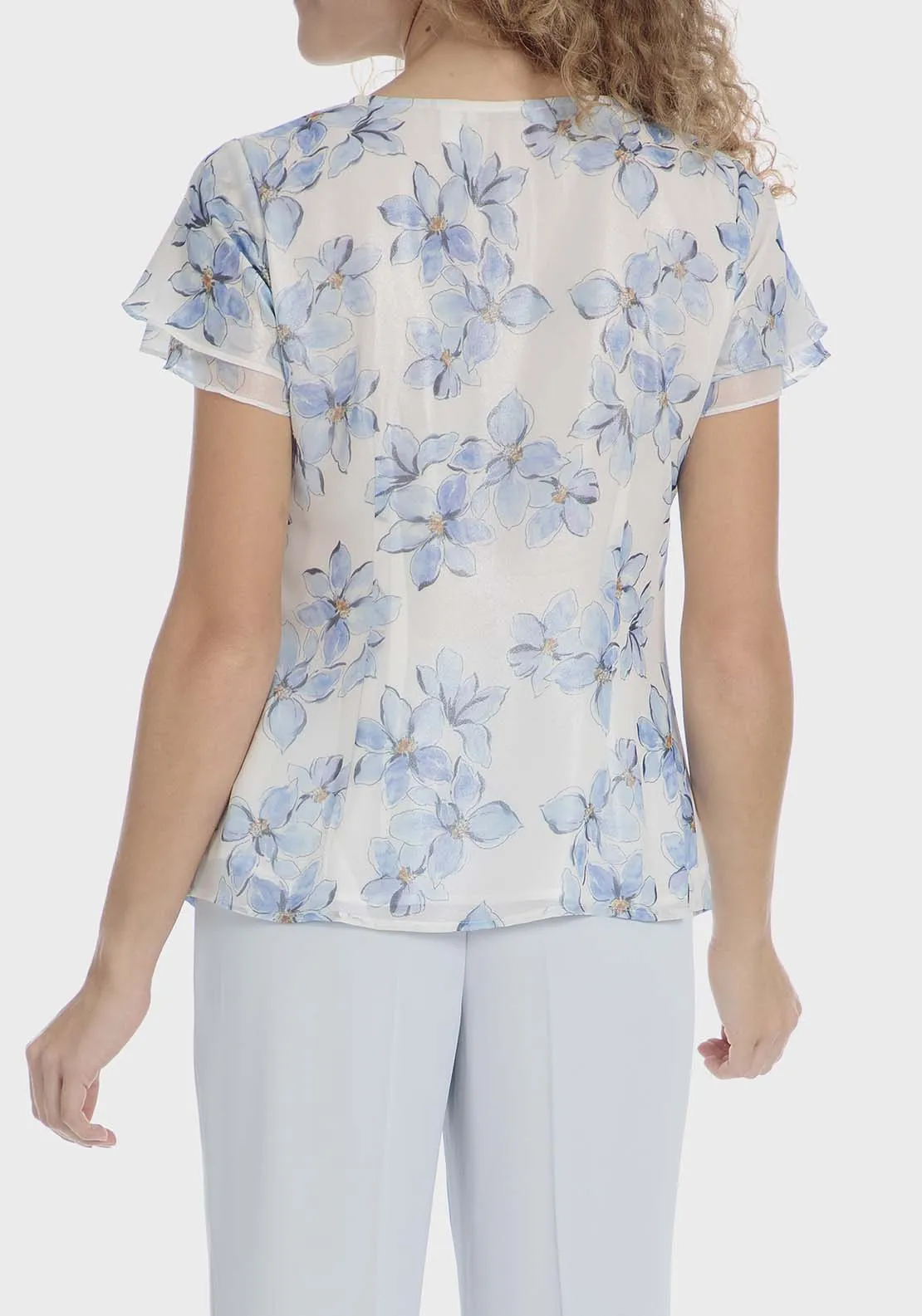 Floral print blouse - Blue