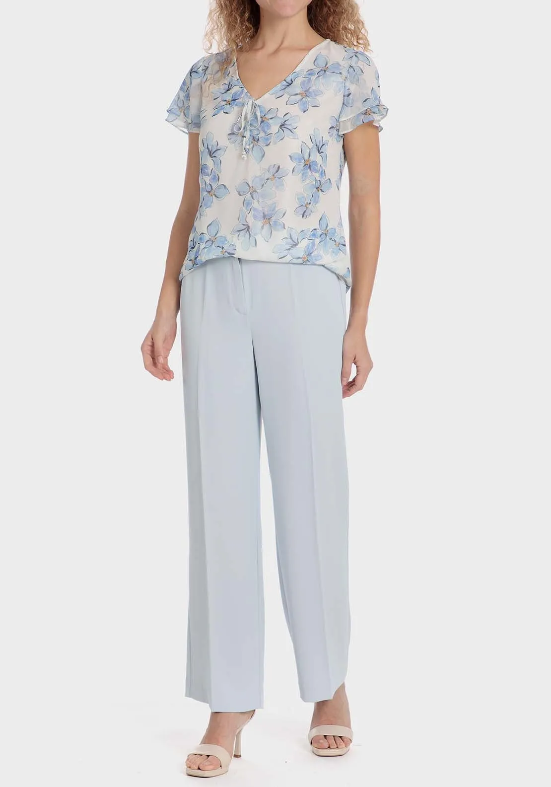 Floral print blouse - Blue