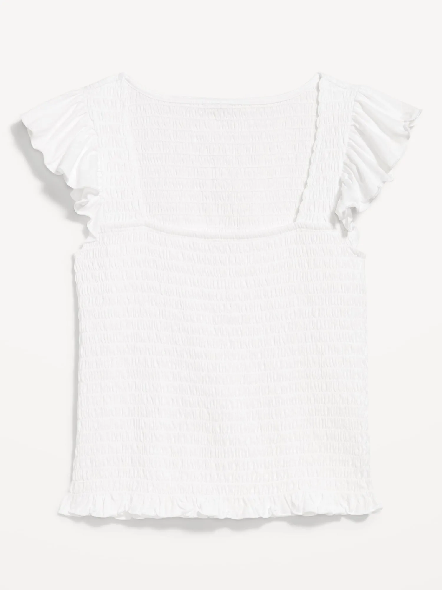 Flutter-Sleeve Smocked Top