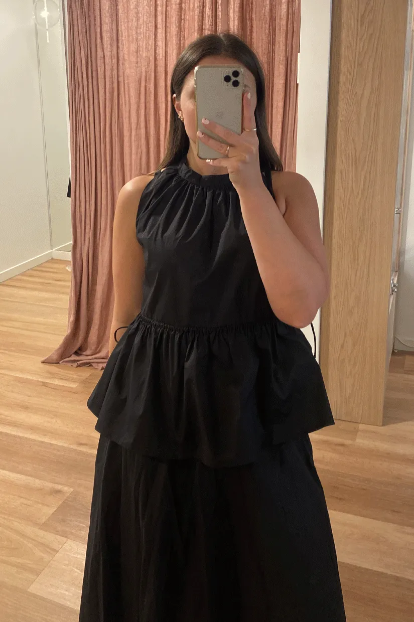 Foemina Kendall Top - Black Poplin