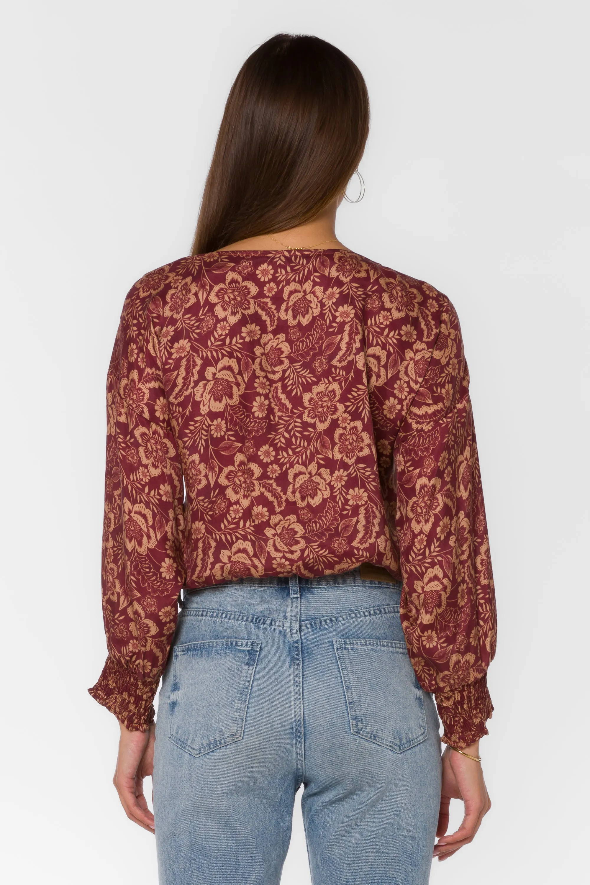 Freya Sangria Floral Top